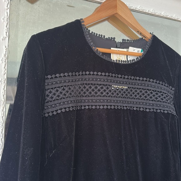Shoshanna NWT Black Velvet dress - Picture 3 of 13